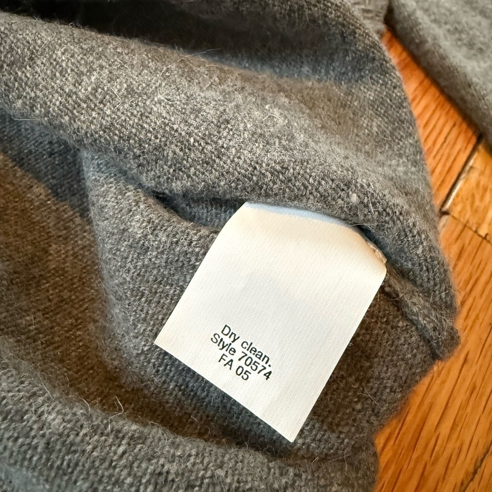 J. Crew Women's Sweater Size S Cardigan Beaded Floral 70574 Merino Angora Gray - Picture 8 of 14